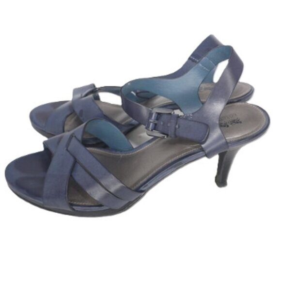 Coach & Four Womens Blue Strappy Heeled Sandals Size 8 - Picture 2 of 6